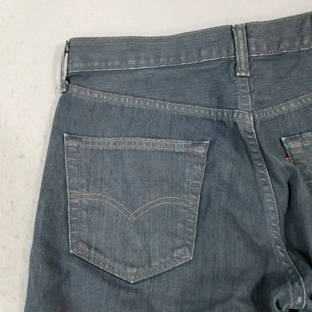 Levi's 501 jeans men's 32x34 original button fly straight blue denim pants retro